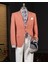 Italyan Stil Slim Fit Mono Yaka Erkek Tek Ceket Camel T14307 1