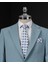 Italyan Stil Slim Fit Mono Yaka Erkek Tek Ceket Mavi T14370 2