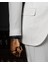 Italyan Stil Slim Fit Gofre Kumaş Ceket Pantalon Takım Elbise Ekru T13875 3