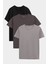 Ds Damat Slim Fit Siyah/antrasit/gri 3'lü T-Shirt 4HC14ORTBN533 1