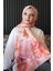 Manolya Çiçek Desen Nar Çiçeği Soft Pamuk Şal 1