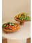 Justwood 2 Li Risus&Lucca Top Ayaklı 29 Cm Ve 29 Ahşap Yuvarlak Pasta Sunum Servis Tabağı Seti 3