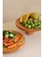Justwood 2 Li Risus&Lucca Top Ayaklı 29 Cm Ve 29 Ahşap Yuvarlak Pasta Sunum Servis Tabağı Seti 4