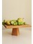 Piramit 30 X 30 Cm Ahşap 12 Cm Ayaklı Yuvarlak Pasta Sunum Servis Tabağı 1