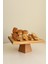 Piramit 25 X 25 Cm Ahşap 10 Cm Ayaklı Yuvarlak Pasta Sunum Servis Tabağı 1