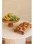 2 Li 29/12 Lucca ve 17X30 cm Risus Ahşap Dikdörtgen Pasta Sunum Servis Tabağı Seti 3