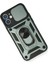 iPhone 12 Mini Kılıf Pars Lens Yüzüklü Silikon - Yeşil 3