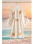 Organik %100 Pamuk Kimono Yaka Sabalık Bornoz Plaj Elbisesi - Kelebek - S/m 1