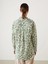 Lcw Modest Yeşil Desenli Oversize Kadın Gömlek Tunik 4
