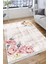 Floral Desenli Vintage Yıkanabilir Halı Kilim Kaymaz Tabanlı Yolluk Dot Tabanlı Halı 2180A 3