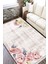 Floral Desenli Vintage Yıkanabilir Halı Kilim Kaymaz Tabanlı Yolluk Dot Tabanlı Halı 2180A 4