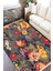 Kaymaz Tabanlı Halı Çiçek Desenli Yıkanabilir Halı Kilim Yolluk Dot Tabanlı Halı 2199A 4