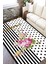 Puantiyeli Halı Yıkanabilir Halı Kilim Kaymaz Tabanlı Yolluk Dot Tabanlı Halı 2195A 4