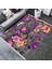 Kaymaz Tabanlı Halı Çiçek Desenli Yıkanabilir Halı Kilim Yolluk Dot Tabanlı Halı 2199B 2
