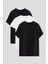 Ds Damat Slim Fit Siyah/beyaz 3'lü T-Shirt 4HC14ORTBN533 1