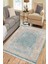 Eskitme Bohem Desen Makinede Yıkanabilir Kilim Kaymaz Dot Tabanlı Koridor Antre Halısı 3065A 4