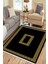 Çizgili Desen Kaymaz Taban Halı Makinede Yıkanabilir Kilim Dot Tabanlı Salon Halısı 3110F 4