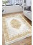 Vintage Motifli Makinede Yıkanabilir Kilim Kaymaz Dot Tabanlı Oturma Odası Halısı 3049A 2