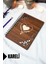 Kalp Ahşap Kapaklı Defter - Kareli Defter - 60 Yaprak (120 Sayfa) - A5 15X21 cm - Sevgiliye Hediye 1