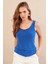 Kadın Saks Basic Bluz LPP1241-90 2
