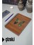 Kelebek Temalı Ahşap Kapaklı Defter - Çizgili Defter - Ajanda - Okul Defteri (A5 - 120 Sayfa) 1