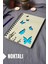 Kelebek Desenli Ahşap Kapaklı Defter - Noktalı Defter - Ajanda - Okul Defteri (A5 - 120 Sayfa) 1