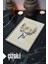 Geyik Figürlü Ahşap Kapaklı Defter - Çizgili Defter - Ajanda - Okul Defteri (A5 - 120 Sayfa) 1