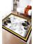 Floral Desenli Kaymaz Tabanlı Halı Makinede Yıkanabilir Kilim Dot Tabanlı Halı 2011A 4