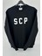 Erkek Siyah 3 Iplik Şardonlu Pamuklu Sweatshirt 4