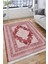 Kırmızı Kaymaz Tabanlı Halı Makinede Yıkanabilir Kilim Dot Tabanlı Salon Halısı 3001B 1
