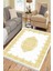 Etnik Desenli Kaymaz Taban Halı Makinede Yıkanabilir Kilim Dot Tabanlı Salon Halısı 3109B 4