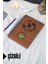 Uçan Balon Temalı Ahşap Kapaklı Defter - Çizgili Defter - Ajanda - Okul Defteri (A5 - 120 Sayfa) 1