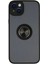 iPhone 14 Kılıf Montreal Yüzüklü Silikon Kapak - Siyah 1
