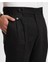 Italyan Stil Slim Fit Keten Karışımlı Pantolon Siyah T13626 2