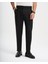 Italyan Stil Slim Fit Keten Karışımlı Pantolon Siyah T13626 4