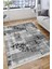 Gri Çiçekli Halı Yıkanabilir Kilim Kaymaz Tabanlı Yolluk Dot Tabanlı Halı 2122C 1