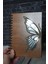 Kelebek Temalı Ahşap Kapaklı Defter - Çizgili Defter - Ajanda - Okul Defteri (A5 - 120 Sayfa) 3