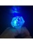 Bfs Kristal Tasarımlı LED Glow Işıklı 3 Modlu Mavi Yüzük 3.5 x 5 cm 3