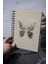 Kelebek Temalı Ahşap Kapaklı Defter - Kareli Defter - Ajanda - Okul Defteri (A5 - 120 Sayfa) 3