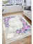 Yıkanabilir Çiçek Desenli Halı Kilim Kaymaz Tabanlı Yolluk Dot Tabanlı Halı 2131A 3