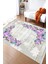 Yıkanabilir Çiçek Desenli Halı Kilim Kaymaz Tabanlı Yolluk Dot Tabanlı Halı 2131A 4