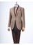 Italyan Stil Slim Fit Mono Yaka Erkek Tek Ceket Kahverengi T13540 1