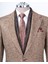 Italyan Stil Slim Fit Mono Yaka Erkek Tek Ceket Kahverengi T13540 2