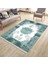 Klasik Desenli Yeşil Makinede Yıkanabilir Kilim Kaymaz Dot Tabanlı Oturma Odası Halısı 3029A 1