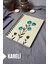 Çiçek Desenli Ahşap Kapaklı Defter - Kareli Defter - Ajanda - Okul Defteri (A5 - 120 Sayfa) 1