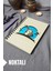 Kedi Desenli Ahşap Kapaklı Defter - Noktalı Defter - Ajanda - Okul Defteri (A5 - 120 Sayfa) 1