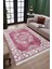 Klasik Desenli Bordo Makinede Yıkanabilir Kilim Kaymaz Dot Tabanlı Oturma Odası Halısı 3027C 3