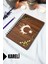 Türk Bayrağı Ahşap Kapaklı Spiralli Defter - Kareli Defter - 60 Yaprak (120 Sayfa) - A5 15X21 cm 1