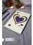 Kalp Desenli Ahşap Kapaklı Defter - Kareli Defter - Ajanda - Okul Defteri (A5 - 120 Sayfa) 1