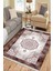 Bordo Göbekli Desen Kaymaz Taban Halı Makinede Yıkanabilir Kilim Dot Tabanlı Halı 3019C 3